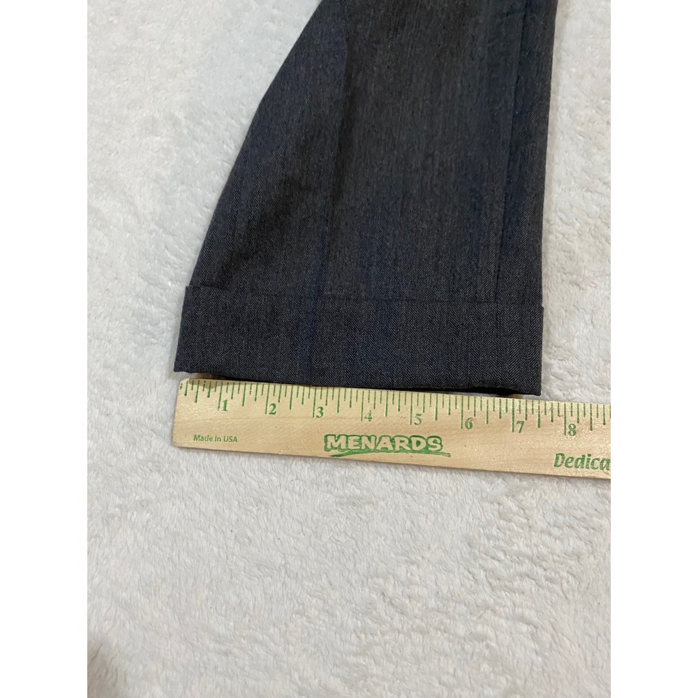 Banana Republic Mens 33x30(28?) Modern Slim Fit Wool Herringbone Pants Charcoal - Picture 3 of 9